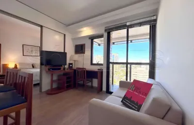 Flat equipado no q.i, com 37m², 1 dormitório e 1 vaga em moema, disponível para locação.