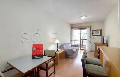 Apto london disponível para locação com 45m², 01 dormitório e 01 vaga de garagem.