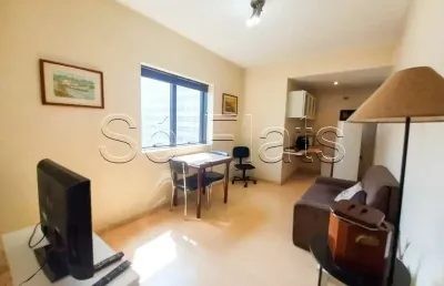 Apto the time disponível para locação no brooklin contendo 31m², 1 dormitório e 1 vaga.