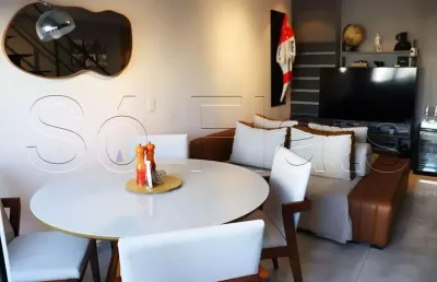 Vn gomes de carvalho, flat disponível para locação contendo 55m², 1 dormitório e 1 vaga.