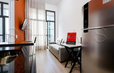 Residencial versa brooklin, flat disponível para locação com 30m² e 1 dormitório.