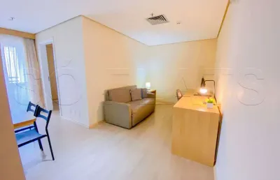 Apto no blue tree santo andré contendo 43m² e 1 dormitório disponível locação no centro.