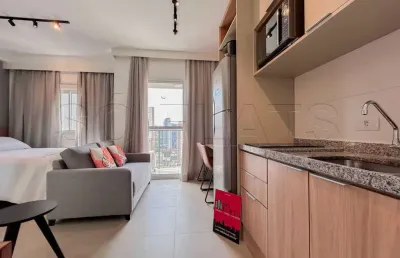 Studio viva benx casa do ator, flat disponível para locação com 24m² e 01 dormitório.