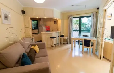 Flat estilo residence no itaim, disponível para locação sem burocracia e sem fiador, venha conferir