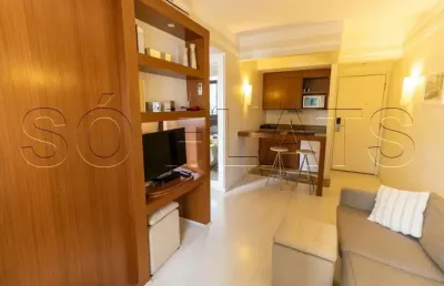 Flat de 02 dormitórios no itaim bibi, excelente empreendimento e ótima localização, cozinha completa