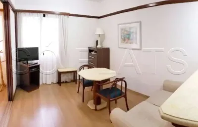 Flat mobiliado reformado, com 1 dormitório em andar alto no jardim paulista.