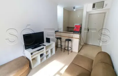 Moema top life - flat para locação em moema totalmente mobiliado. com entrada imediata e sem fiador.