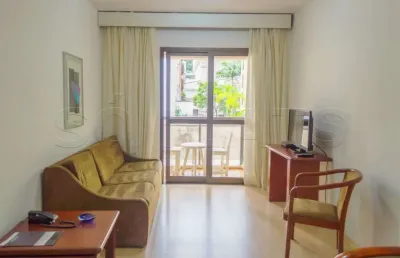 Flat mobiliado com serviços, 1x dormitório grande com varanda no melhor local do jardim paulista.