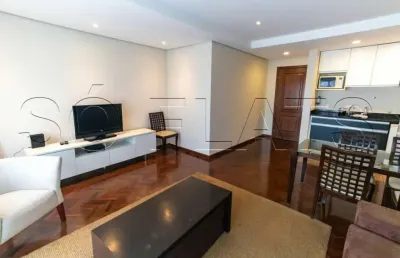 Residencial com serviços, com 1 dormitório todo mobiliado de alto padrão em pinheiros. sem fiador.