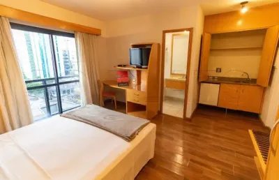 Excelente flat com excelente localização próximo ao shopping pamplona e av 9 de julho.