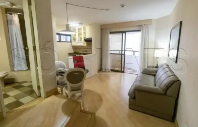 Flat mobiliado com serviçs hoteleiros com 48m² a 70 mestro andando da avenida mais famosa de sp.