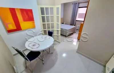 Flat no jardim paulista com 1 dorm com serviços de arrumação diária, tv a cabo e 1x vaga de carro.