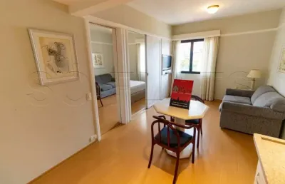 Flat no jardins para locação com 1dormitório e serviços e vaga de garagem.