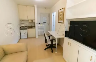 Flat no gran mercure itaim com 36m², 1 dormitório e 1 vaga de garagem disponível para locação.
