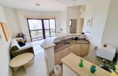 Flat montecattini com 41m², 1 dorm, 1x vaga de garagem no morumbi todo mobiliado com planta grande.