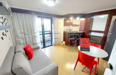 Flat mobiliado com 1 dorm no coração de higienópolis, com linda vista para o estádio do pacaembu.