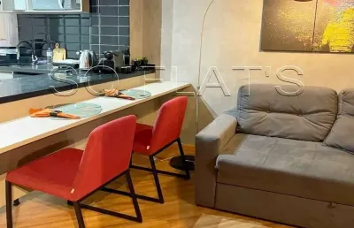 Flat no hampton park disponível para locação com 31m², 1 dormitório e 1 vaga de garagem.