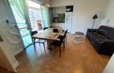 Flat para locação no estanconfor villa paulista, contendo 58m², 2 dormitórios e 1 vaga de garagem.