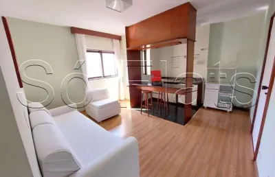 Flat no the plaza com 50m² 1 dormitório 1 vaga de garagem disponível para locação nos jardins.