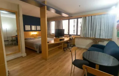 Flat transamérica jardins disponível para venda com 28m² e 01 vaga de garagem