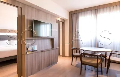 Novotel sp berrini - apartamento com 26m² totalmente mobiliado.