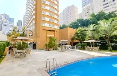 Flat no international plaza com 2 dormitórios e 2 vagas disponível para locação no jardins.