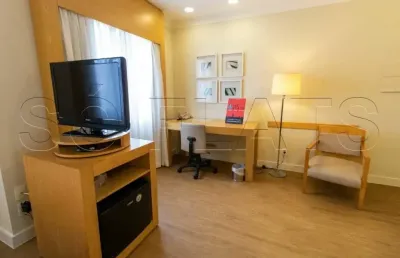 Flat totalmente mobiliado 25m² 1 dorm, 1 vaga para investimento no campo belo
