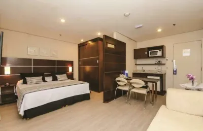 Flat transamérica nações unidas disponível para venda com 28m², 01 dorm e 01 vaga de garagem