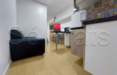 Flat new studio em pinheiros para locação, 27m² 1 dormitório e 1 vaga de garagem.