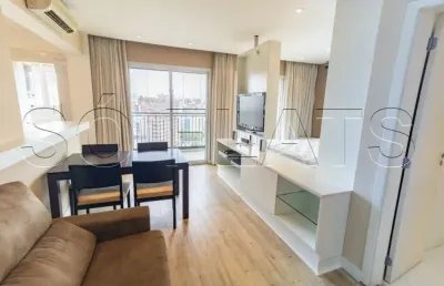 Flat no diogo home para locação contendo 50m², 1 dormitório e 1 vaga de garagem