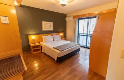 Flat interative com 23m² excelente localização próximo ao shopping pamplona.