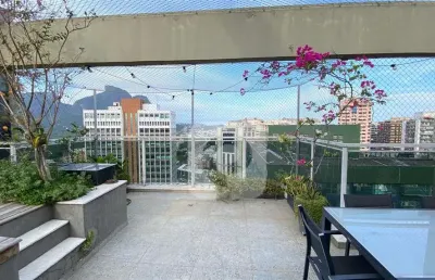 Km 1 avenida das américas abm cobertura duplex 130m² sol manhã vista pedra da gávea à venda