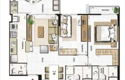 Apartamento 2 quartos 76m2 barra da tijuca cidade jardim