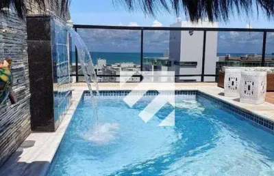 Cobertura com 5 dormitórios à venda, 312 m² por r$ 2.500.000,00 - tambaú - joão pessoa/pb
