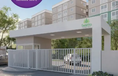 Selleto salvador norte apartamento 2/4 sala com 1 vaga