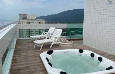 Cobertura com 4 dormitórios à venda, 240 m² por r$ 1.100.000 - balneário flórida - praia grande/sp
