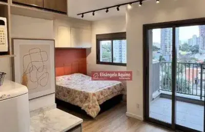 Apartamento com 1 dormitório para alugar, 28 m² por r$ 3.330,00/mês - santo amaro - são paulo/sp