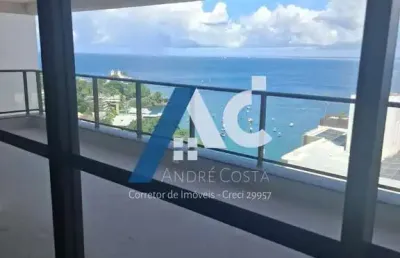 Apartamento alto padrão 3 suítes mansão carybé, ladeira da barra, vista mar, 1 por andar, 155 m²!