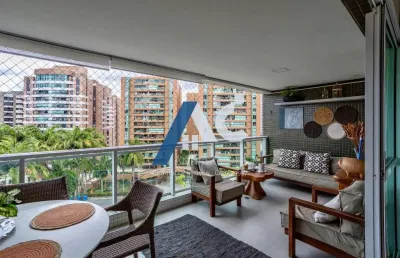 Apartamento alto padrão com 3 suítes, sendo a master com closet, 141 m² em alphaville 1