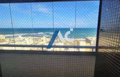 Aluguel apartamento com 2/4, 70m², nascente total e espetacular vista mar, na pituba