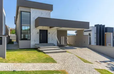 Asa térrea nova com 3 suítes à venda, 304m² de área construída e 600m² de terreno por r$2.350.000,00- figueira garden- atibaia/sp