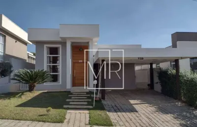 Casa térrea com 3 dormitórios sendo 1 suíte com 145m² no condomínio no terras de atibaia 1 em atibaia/sp.