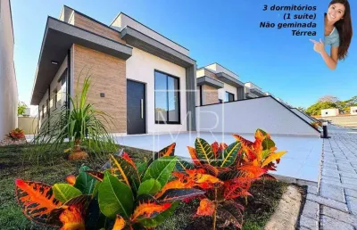 Casa térrea para locação, não geminada, condomínio fechado, 3 dormitórios (1 suíte), 77m² (lançamento – nunca habitada) - $2.800 – chácaras maringá –
