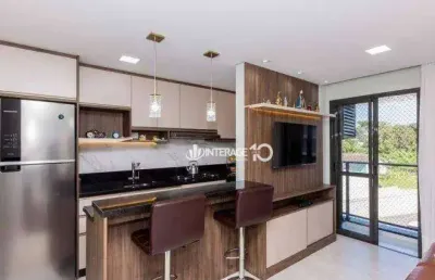 Apartamento com 2 dormitórios para alugar, 46 m² por r$ 3.354,00/mês - santa felicidade - curitiba/pr