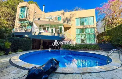 Casa com 4 suítes para alugar, 883 m² por r$ 23.182/mês - santa felicidade - curitiba/pr