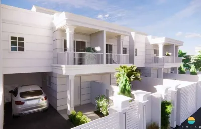 Sobrado de alto padrão em itajuba com 3 suítes, barra velha - 178m² a 230m da praia. ref. 367