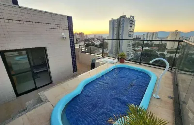 Cobertura com piscina no edifício katia priscilla em taubaté sp
