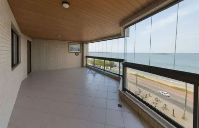 Frente mar! apartamento 4 dormitórios à venda, 190 m² por r$ 2.420.000 - praia de itaparica - vila velha/es