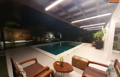 Casa duplex para venda no cond alphaville litoral norte 1, vila de abrantes, camaçari, 5 suítes, 1 sala, 8 banheiros, 4 vagas, 290m² área total.