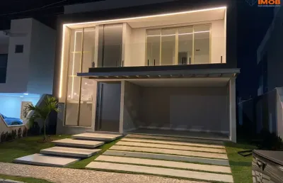 Casa residencial para venda no condomínio amarílis, papagaio, feira de santana, 4 suítes, 2 salas, 5 banheiros, 4 vagas, 252m² área total.